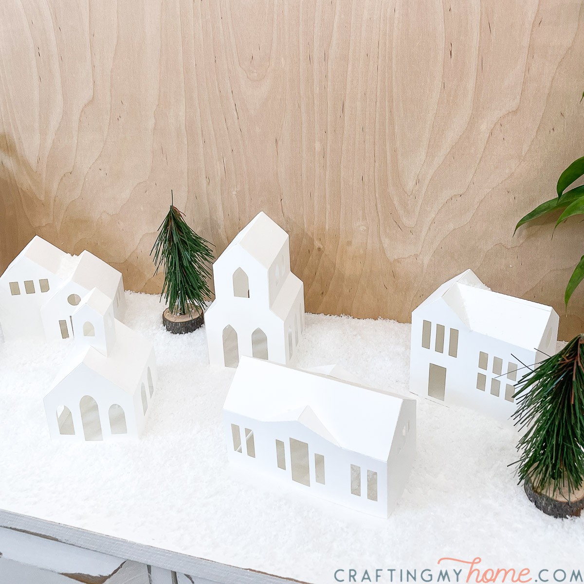 beautiful paper christmas village diy • crafting my home